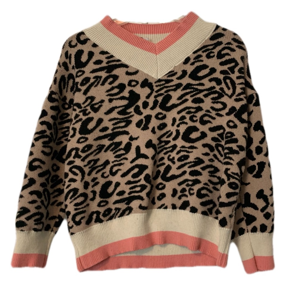 Leopard & Pink Sweater